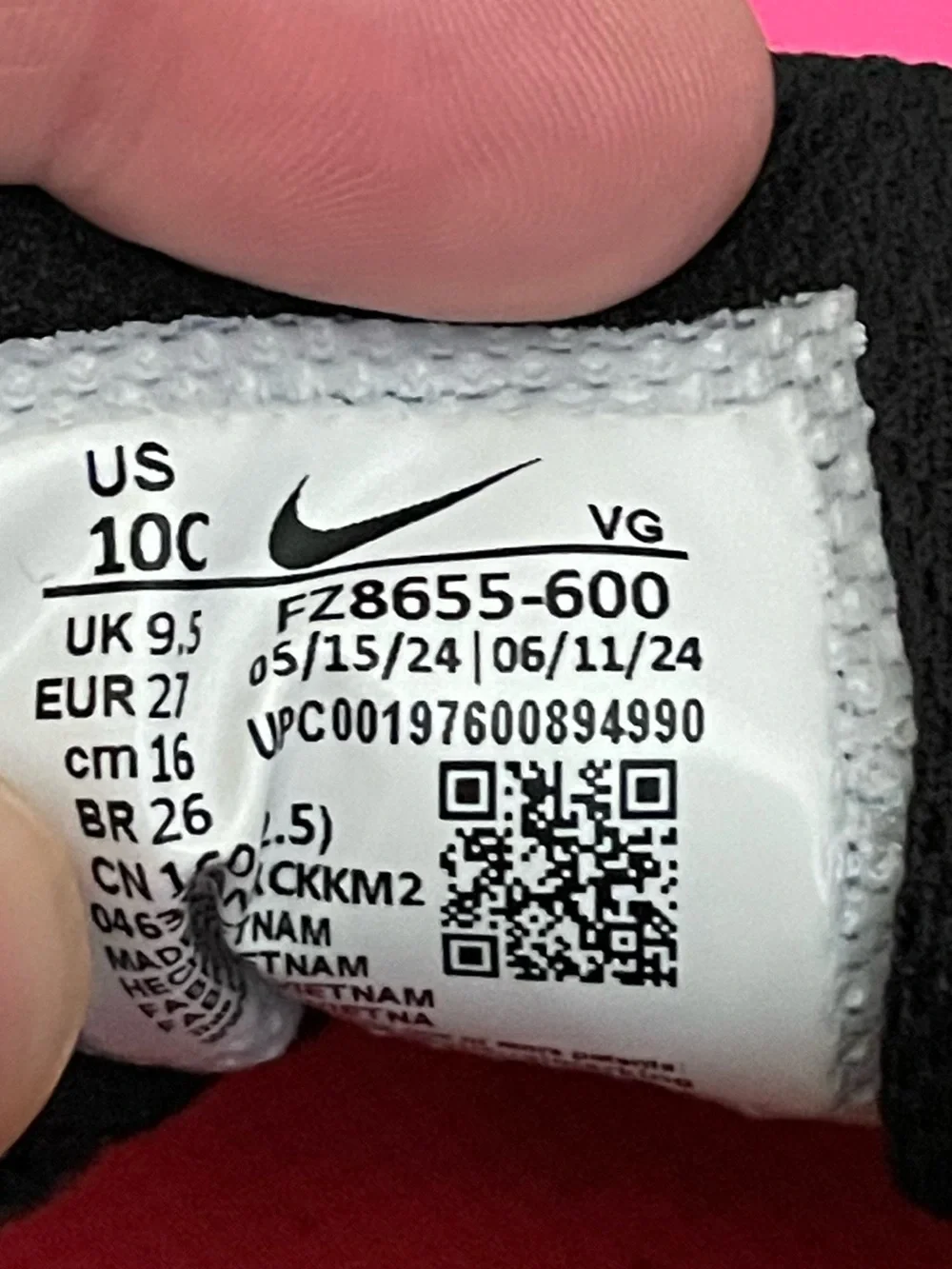 Nike Kids' toddler Bright Pink and Black tball softball Cleats